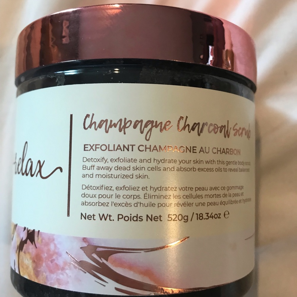 Brand new champagne charcoal scrub